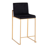 Fuji High Back 26" Fixed-Height Counter Stool - Set of 3