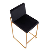Fuji High Back 26" Fixed-Height Counter Stool - Set of 3