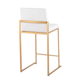 Fuji High Back 26" Fixed-Height Counter Stool - Set of 3