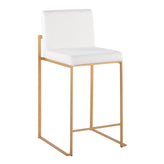Fuji High Back 26" Fixed-Height Counter Stool - Set of 3