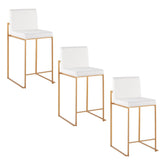 Fuji High Back 26" Fixed-Height Counter Stool - Set of 3