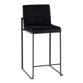 Fuji High Back 26" Fixed-Height Counter Stool - Set of 3