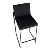 Fuji High Back 26" Fixed-Height Counter Stool - Set of 3