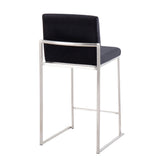 Fuji High Back 26" Fixed-Height Counter Stool - Set of 3