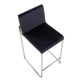 Fuji High Back 26" Fixed-Height Counter Stool - Set of 3