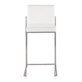 Fuji High Back 26" Fixed-Height Counter Stool - Set of 3
