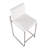Fuji High Back 26" Fixed-Height Counter Stool - Set of 3