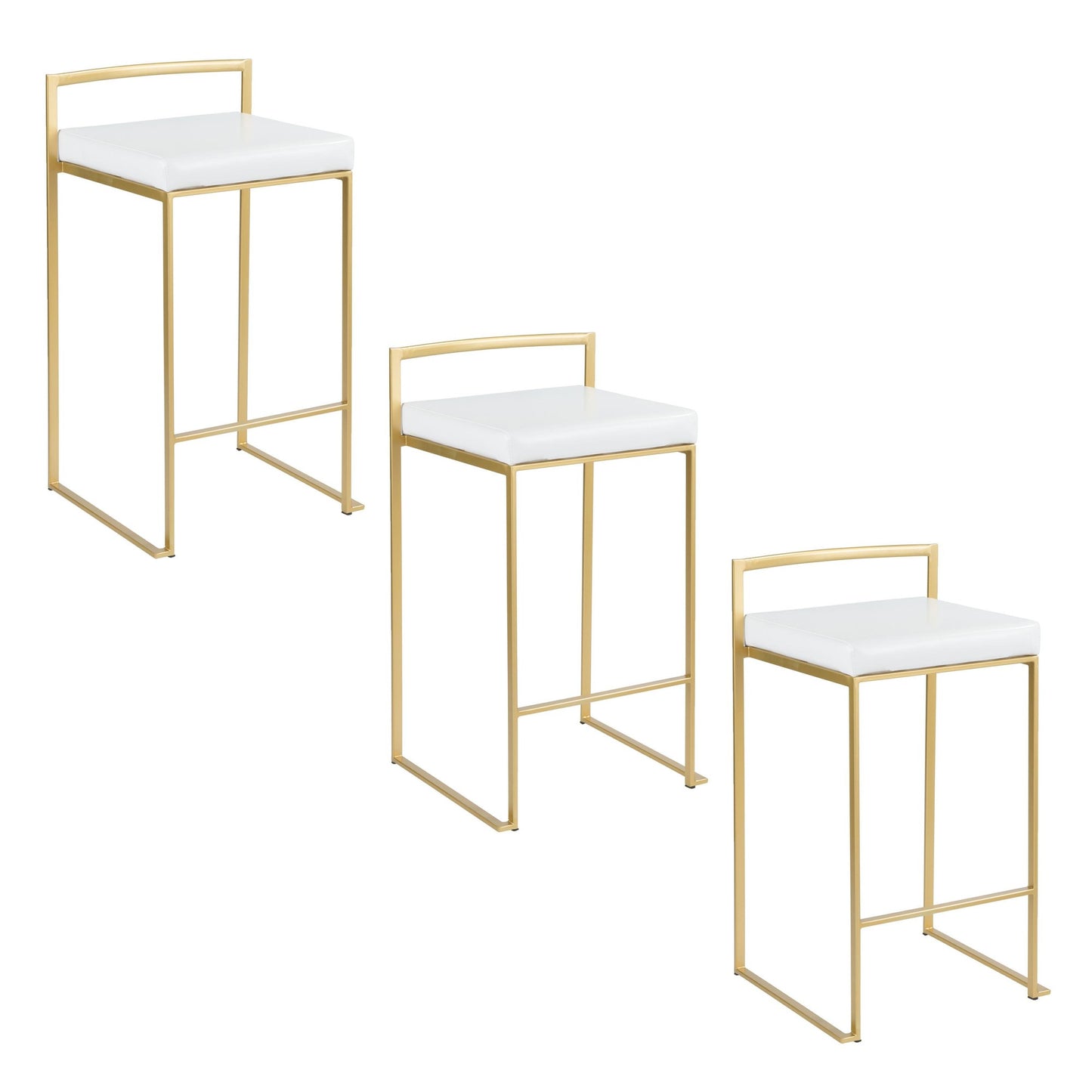 Fuji Stacker 26" Fixed-Height Counter Stool - Set of 3