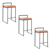 Fuji Stacker 26" Fixed-Height Counter Stool - Set of 3