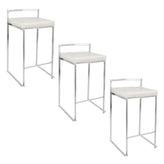 Fuji Stacker 26" Fixed-Height Counter Stool - Set of 3