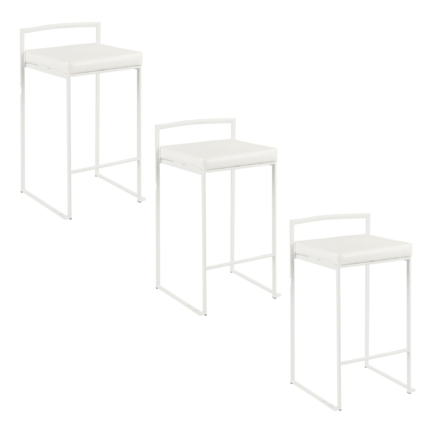 Fuji Stacker 26" Fixed-Height Counter Stool - Set of 3