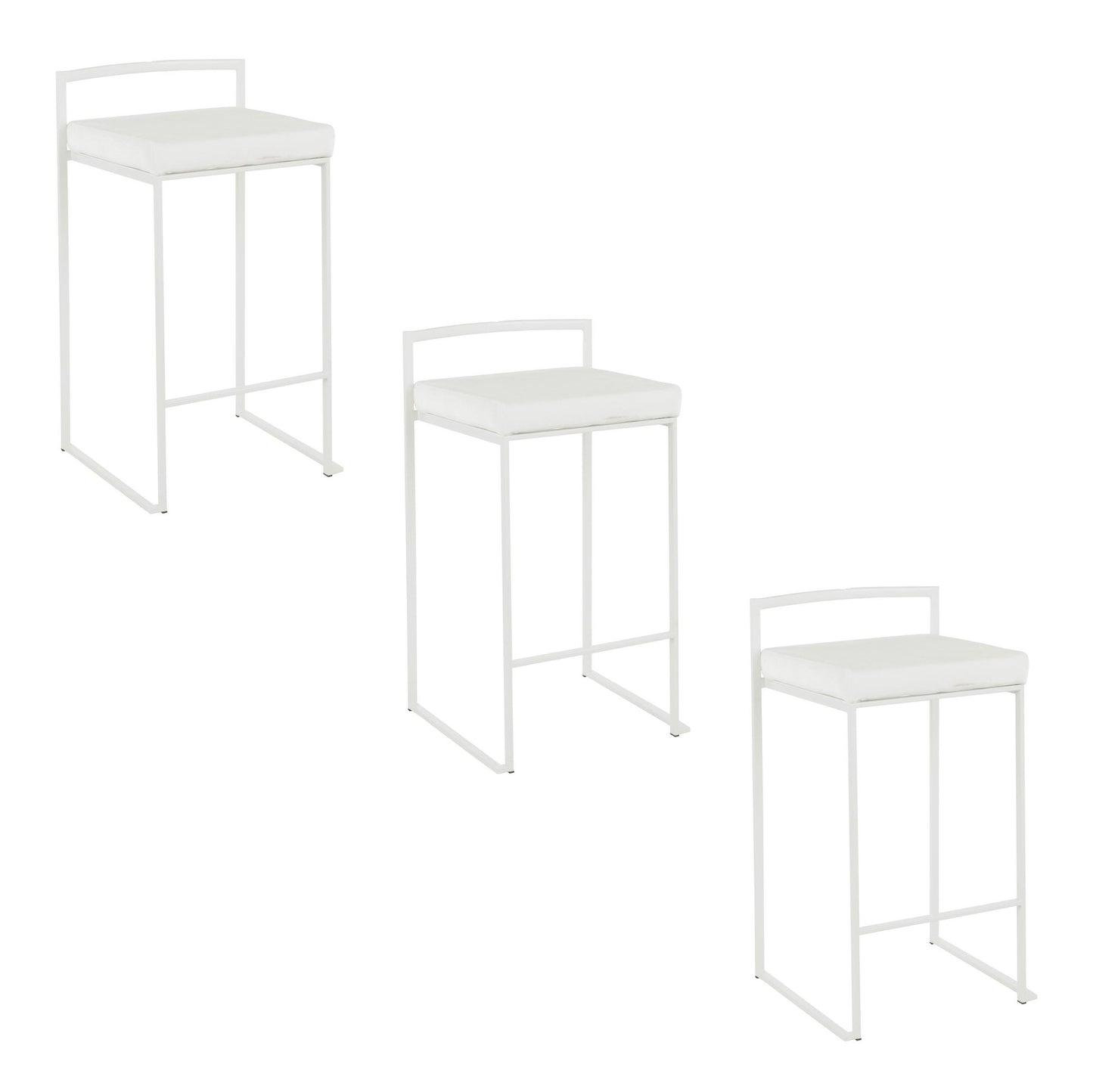 Fuji Stacker 26" Fixed-Height Counter Stool - Set of 3
