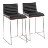Mason Mara 26" Fixed-Height Counter Stool - Set of 2