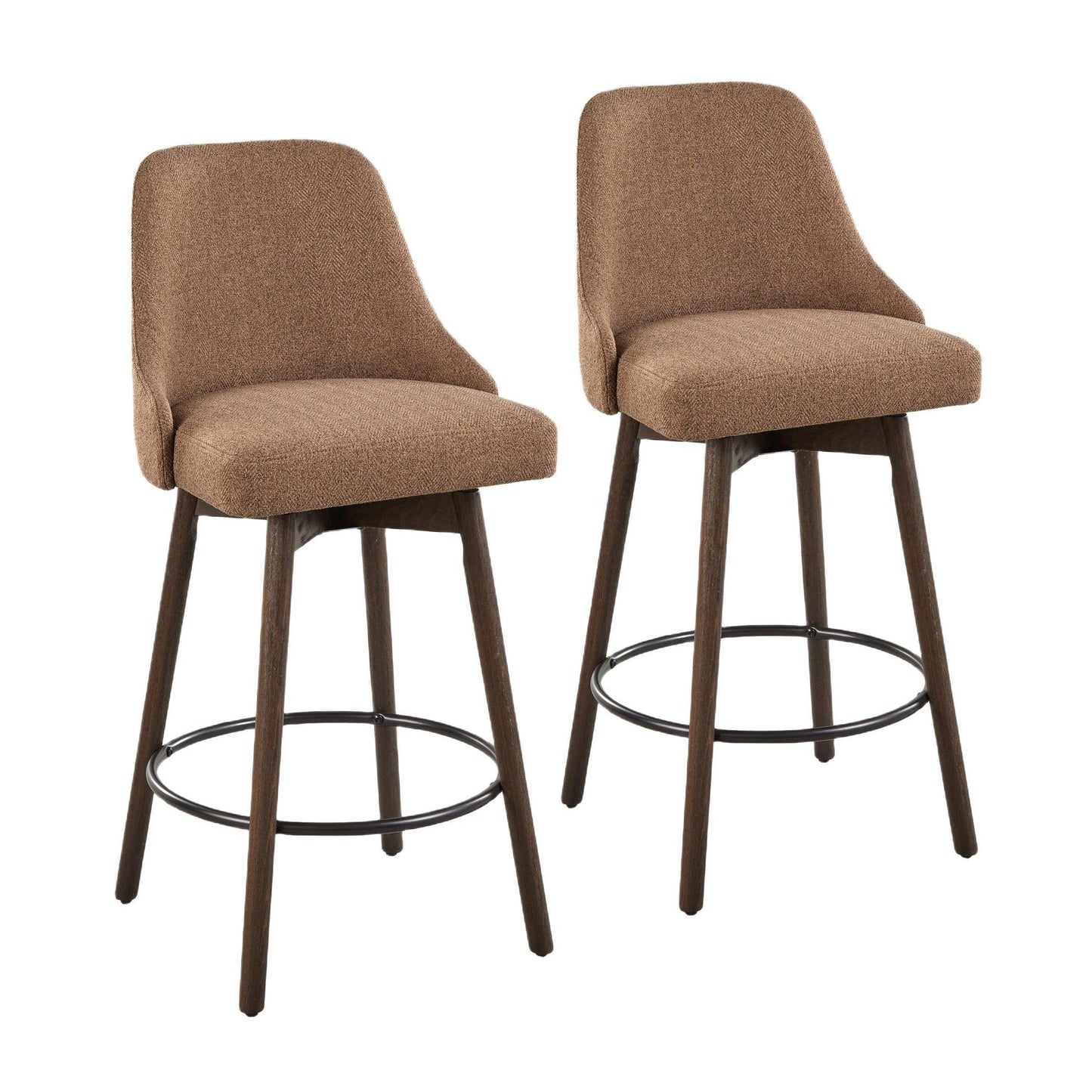 Marcel Upholstered 26" Fixed-Height Counter Stool - Set of 2
