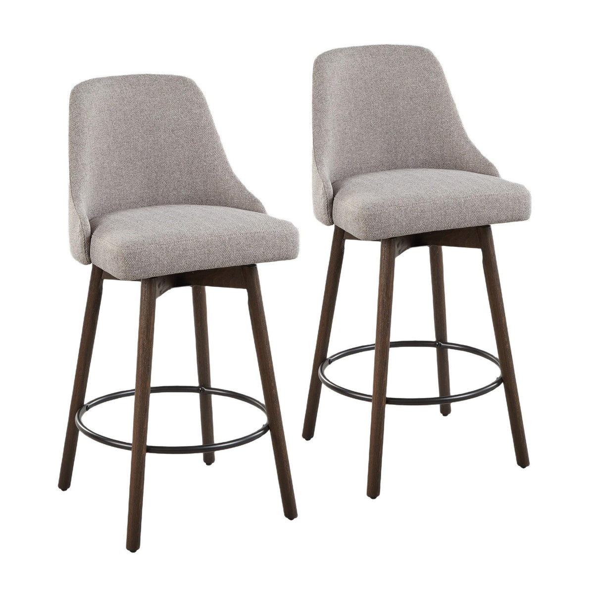 Marcel Upholstered 26" Fixed-Height Counter Stool - Set of 2