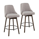 Marcel Upholstered 26" Fixed-Height Counter Stool - Set of 2