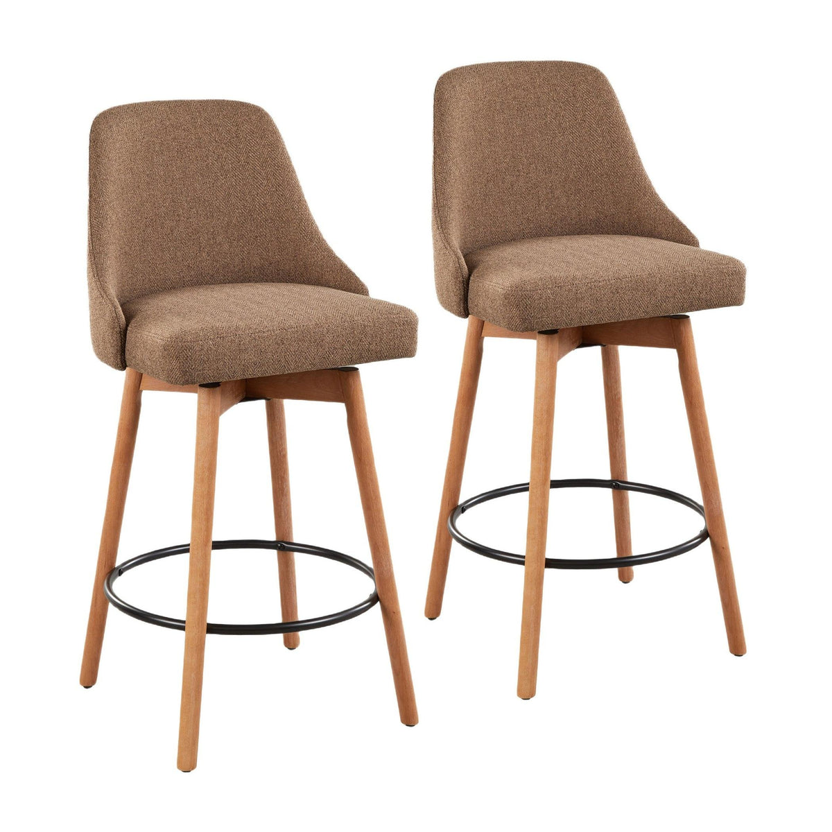Marcel Upholstered 26" Fixed-Height Counter Stool - Set of 2