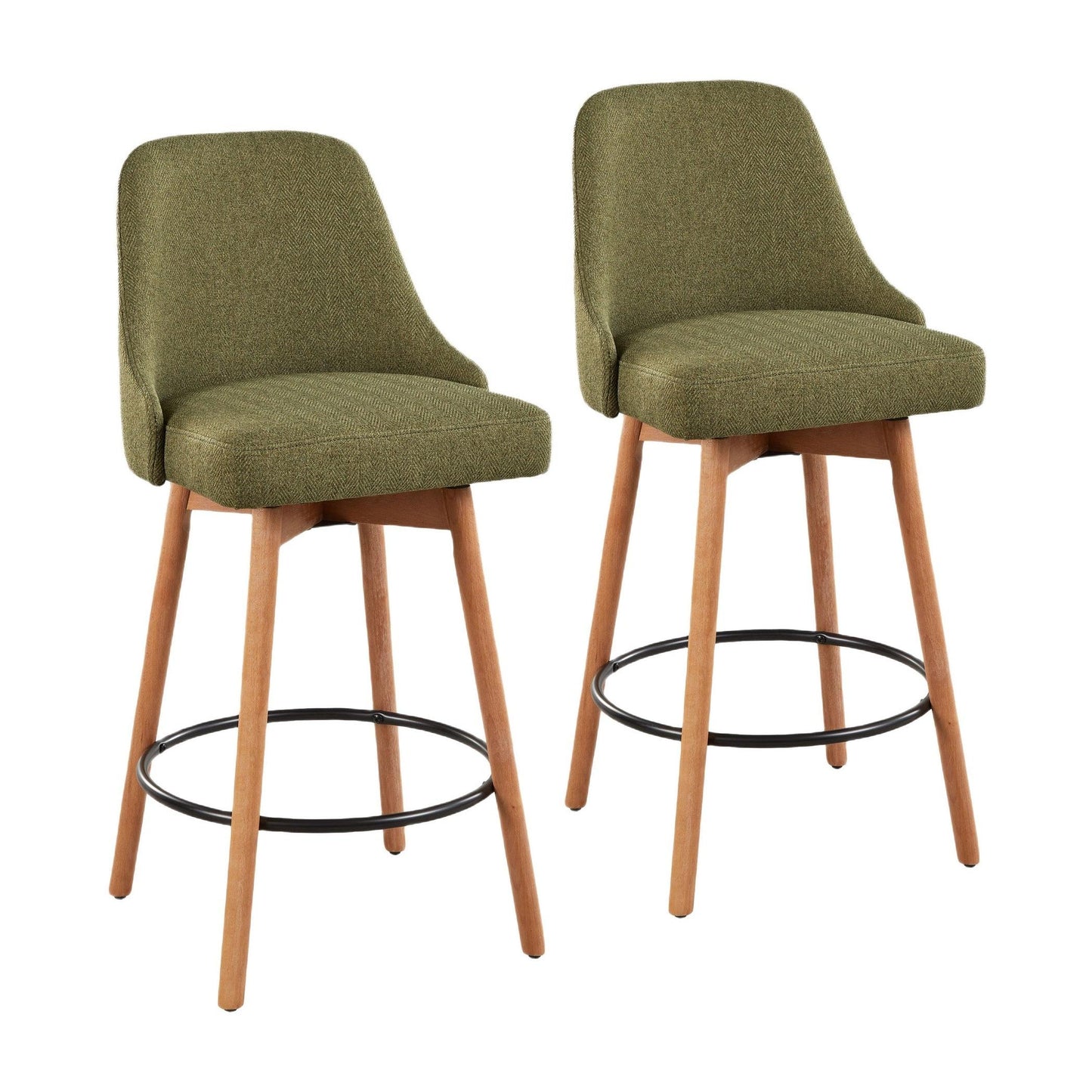 Marcel Upholstered 26" Fixed-Height Counter Stool - Set of 2