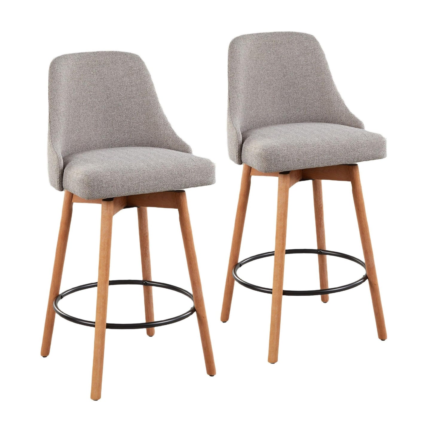 Marcel Upholstered 26" Fixed-Height Counter Stool - Set of 2