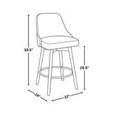 Marcel Upholstered 26" Fixed-Height Counter Stool - Set of 2