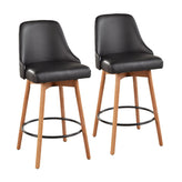 Marcel Upholstered 26" Fixed-Height Counter Stool - Set of 2