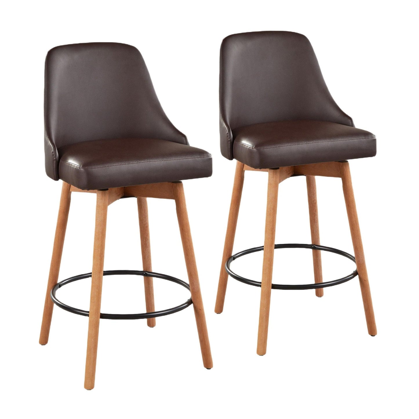 Marcel Upholstered 26" Fixed-Height Counter Stool - Set of 2