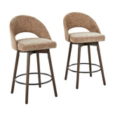 Renee Upholstered 26" Fixed-Height Counter Stool - Set of 2