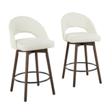 Renee Upholstered 26" Fixed-Height Counter Stool - Set of 2