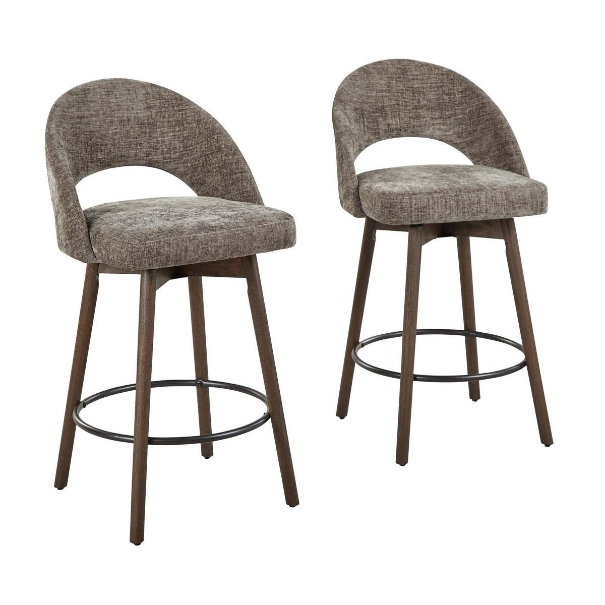 Renee Upholstered 26" Fixed-Height Counter Stool - Set of 2