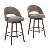 Renee Upholstered 26" Fixed-Height Counter Stool - Set of 2