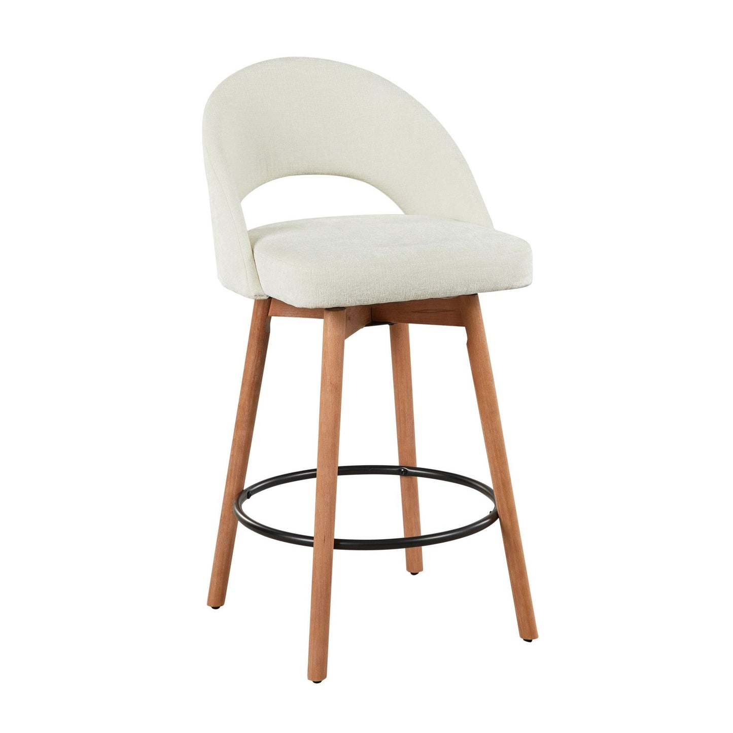 Renee Upholstered 26" Fixed-Height Counter Stool - Set of 2
