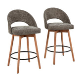 Renee Upholstered 26" Fixed-Height Counter Stool - Set of 2