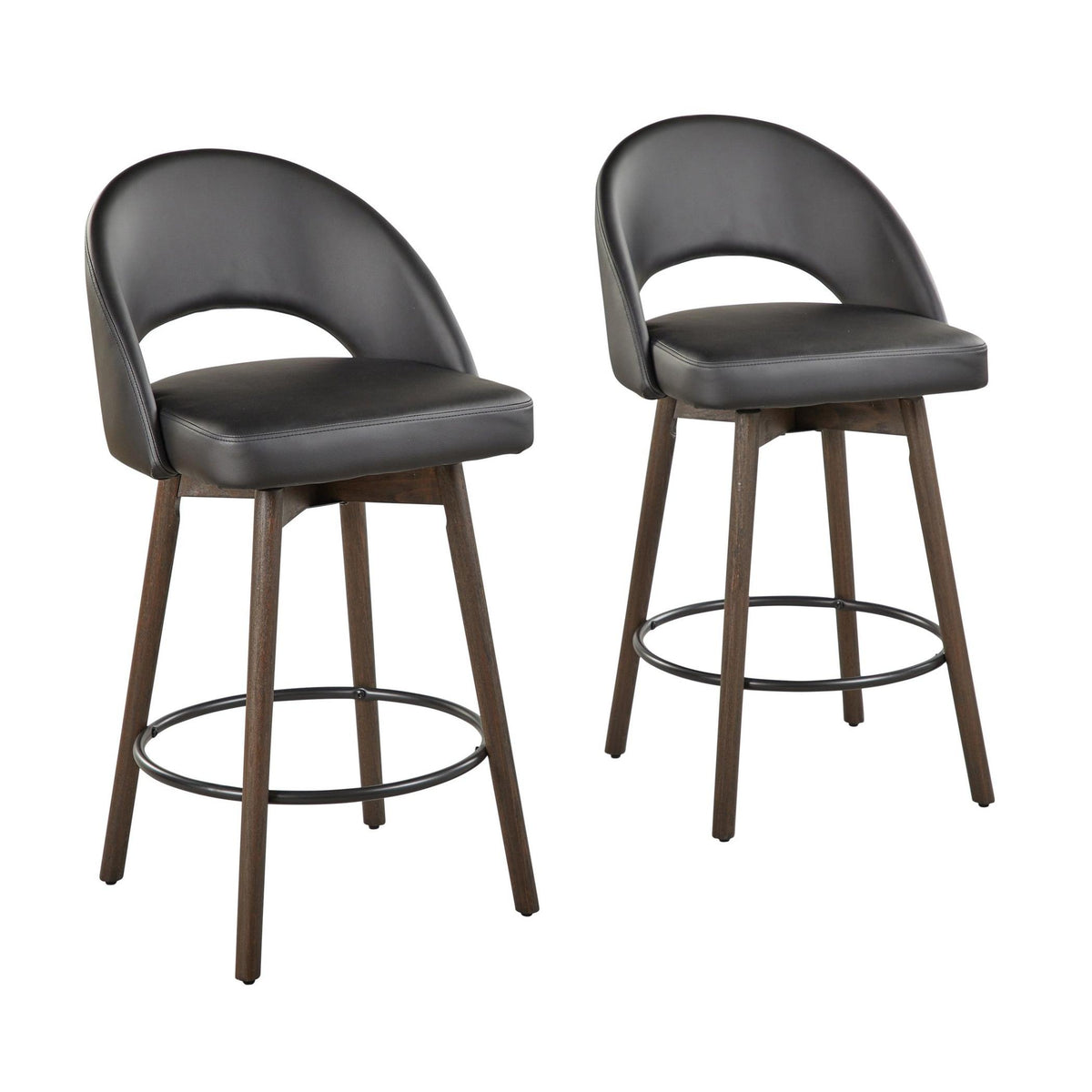 Renee Upholstered 26" Fixed-Height Counter Stool - Set of 2