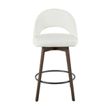 Renee Upholstered 26" Fixed-Height Counter Stool - Set of 2