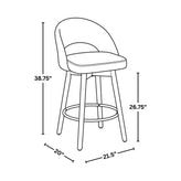 Renee Upholstered 26" Fixed-Height Counter Stool - Set of 2