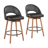 Renee Upholstered 26" Fixed-Height Counter Stool - Set of 2