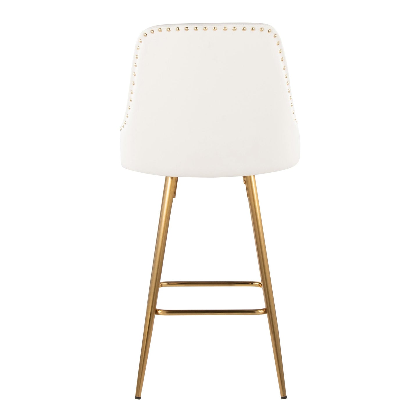 Studded Marcel 27" Fixed-Height Counter Stool - Set of 2