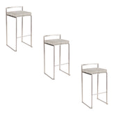 Fuji Stacker 30" Fixed-Height Barstool - Set of 3