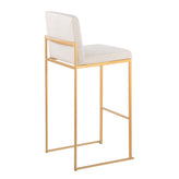 Fuji High Back 30" Fixed-Height Barstool - Set of 3
