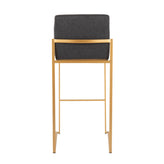Fuji High Back 30" Fixed-Height Barstool - Set of 3