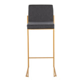 Fuji High Back 30" Fixed-Height Barstool - Set of 3