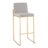 Fuji High Back 30" Fixed-Height Barstool - Set of 3