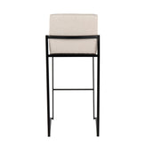 Fuji High Back 30" Fixed-Height Barstool - Set of 3