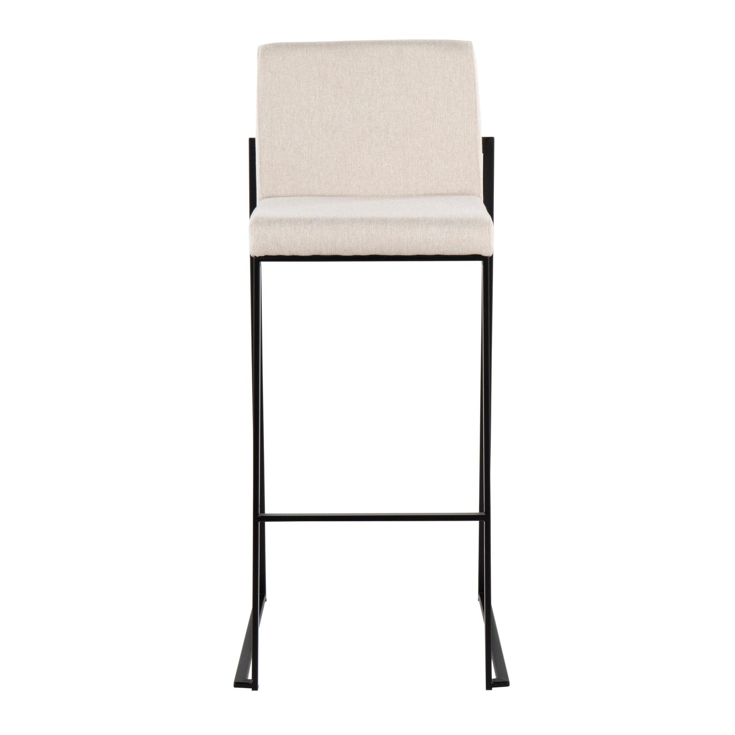 Fuji High Back 30" Fixed-Height Barstool - Set of 3