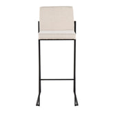 Fuji High Back 30" Fixed-Height Barstool - Set of 3