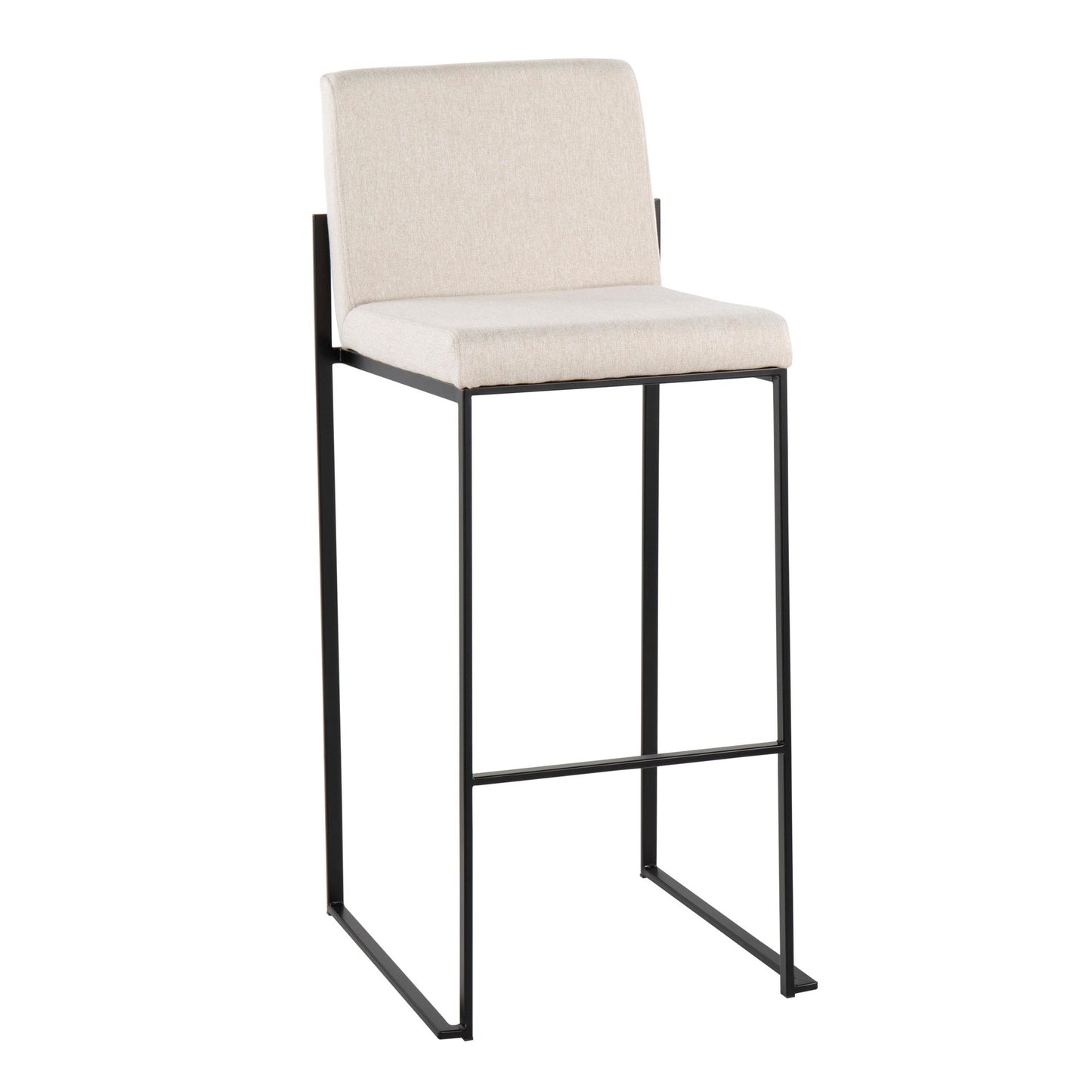 Fuji High Back 30" Fixed-Height Barstool - Set of 3