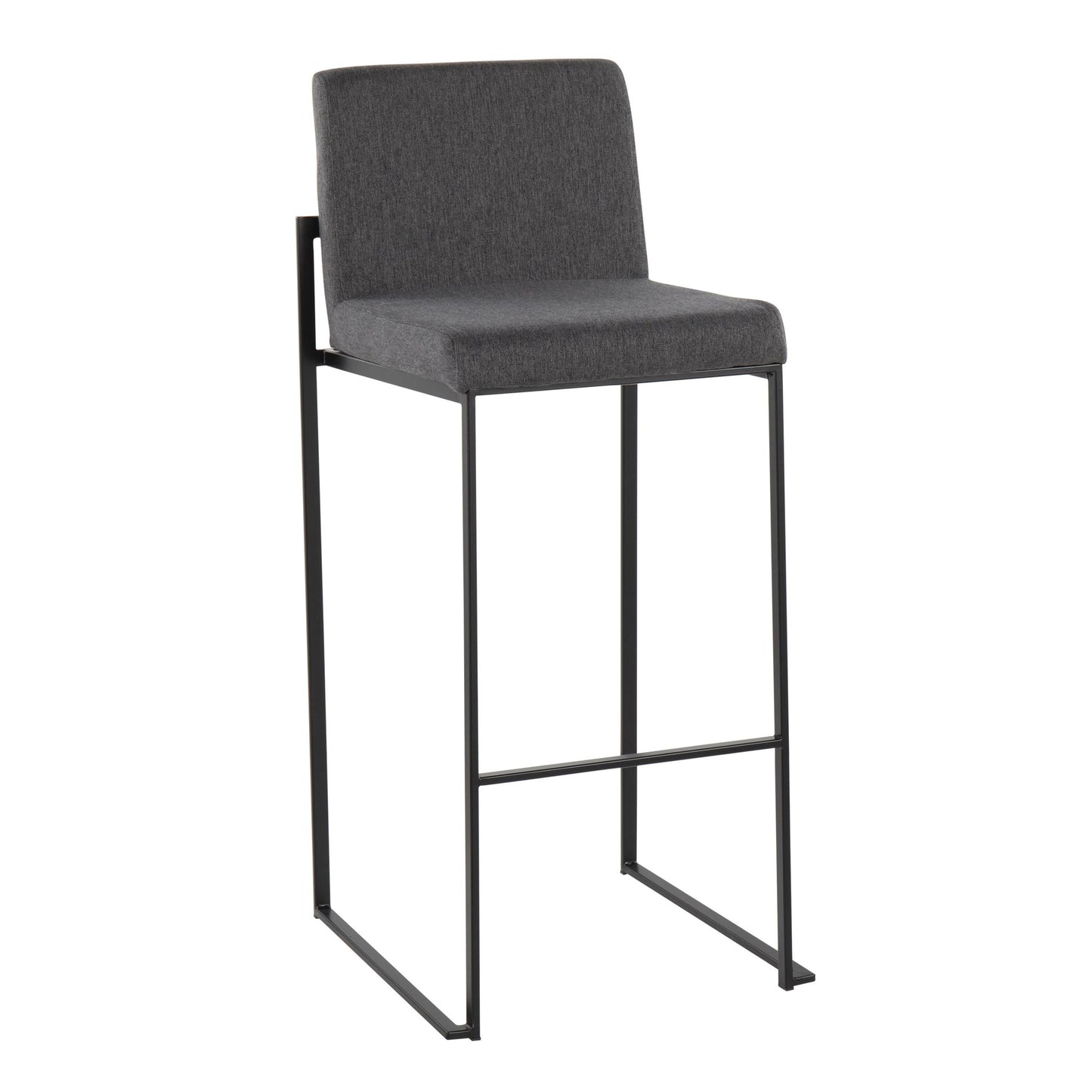 Fuji High Back 30" Fixed-Height Barstool - Set of 3