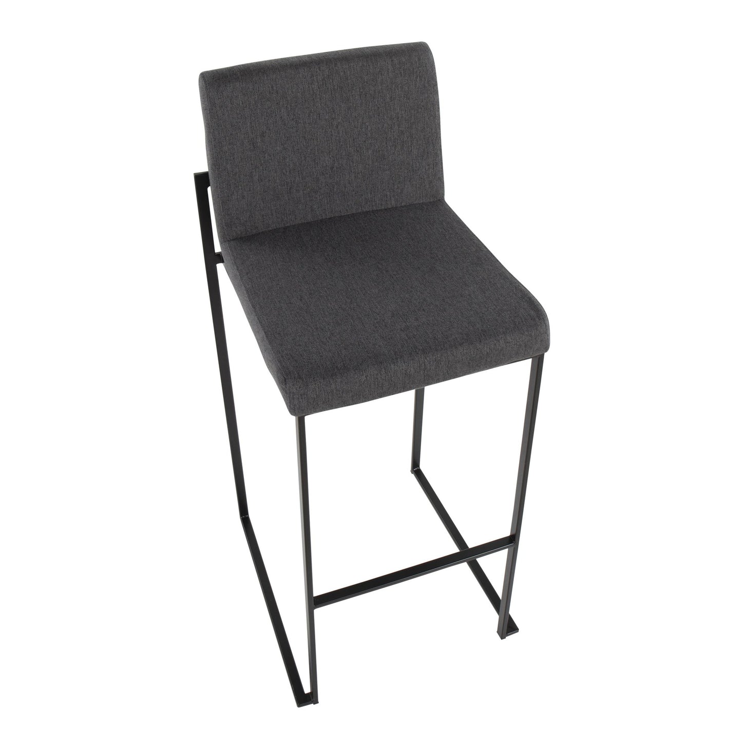 Fuji High Back 30" Fixed-Height Barstool - Set of 3