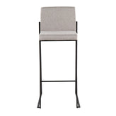 Fuji High Back 30" Fixed-Height Barstool - Set of 3