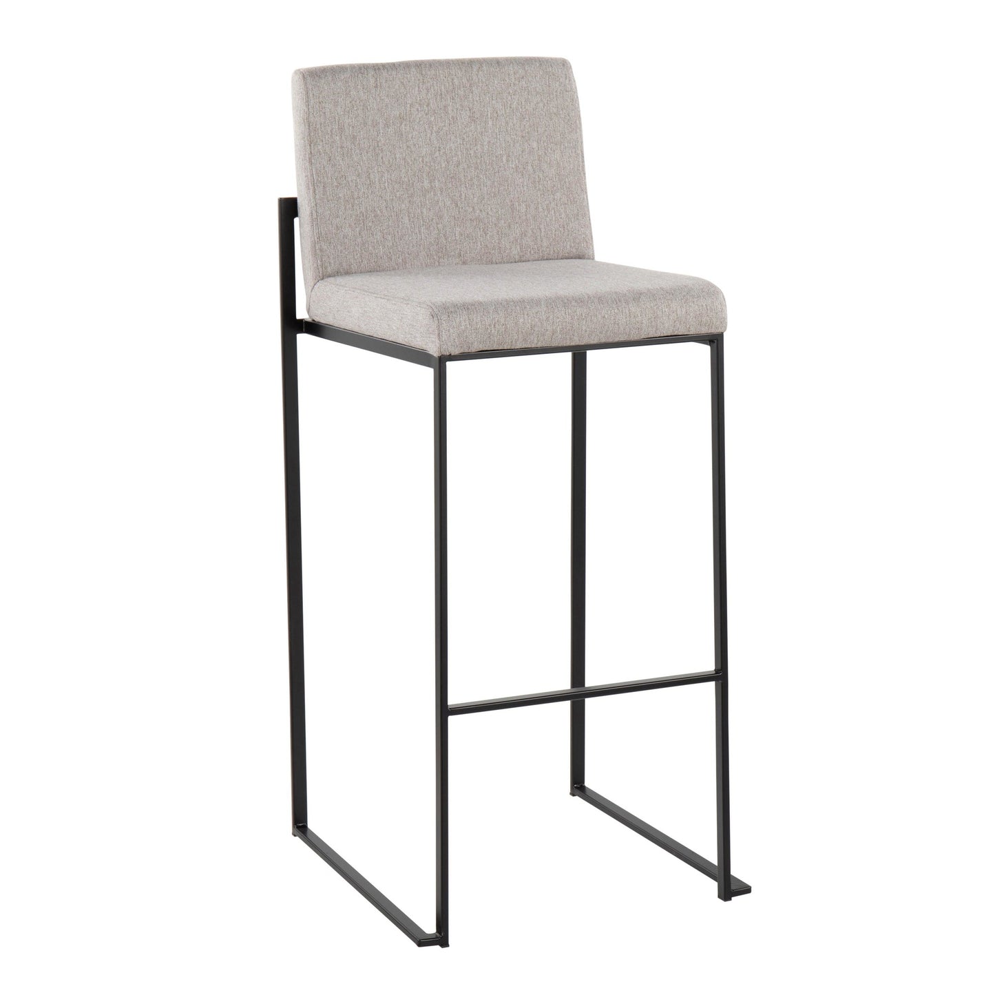 Fuji High Back 30" Fixed-Height Barstool - Set of 3